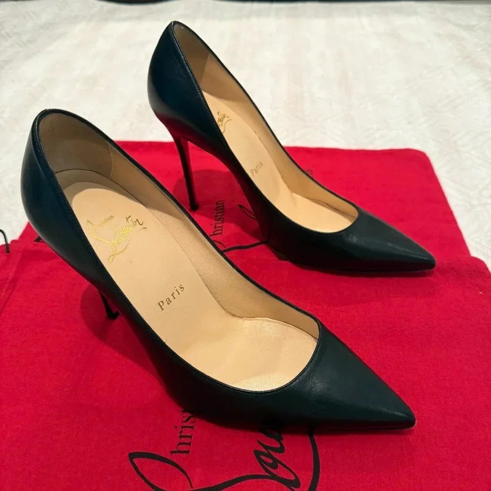 AUTHENTIC Black 100mm Decolette 554, Christian Louboutin, 36.5 (Not For Bundle) - Picture 3 of 15